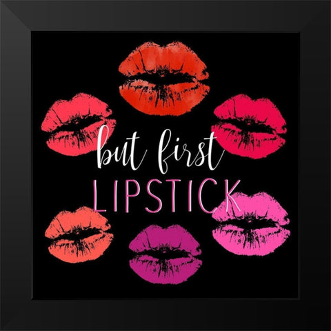 Lipstick 1 V2 Black Modern Wood Framed Art Print by Allen, Kimberly