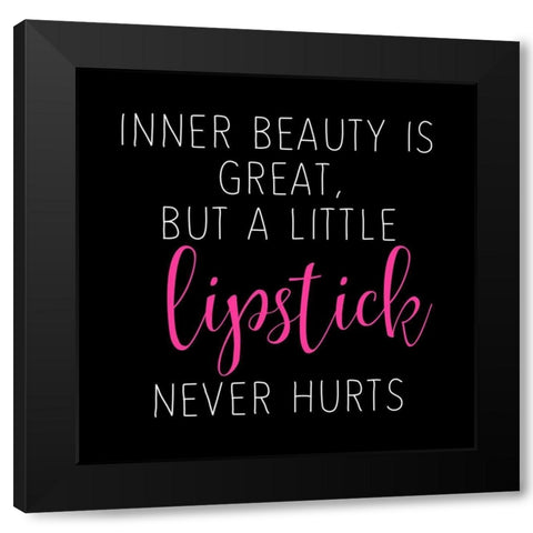 Lipstick 2 Black Modern Wood Framed Art Print by Allen, Kimberly