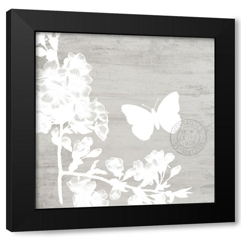 Butterfly Cottage 1 Black Modern Wood Framed Art Print by Allen, Kimberly