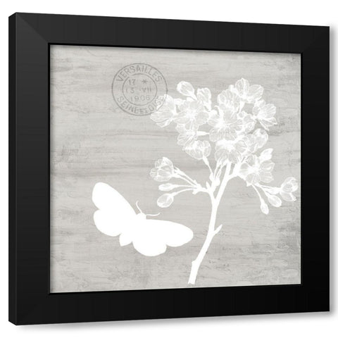 Butterfly Cottage 2 Black Modern Wood Framed Art Print with Double Matting by Allen, Kimberly