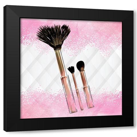 Brushes 1 Black Modern Wood Framed Art Print with Double Matting by Allen, Kimberly