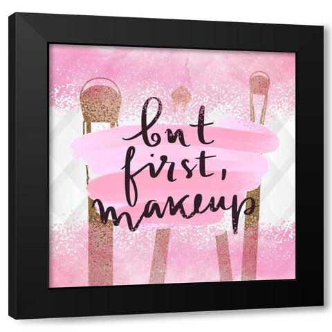 Brushes 2 Black Modern Wood Framed Art Print with Double Matting by Allen, Kimberly