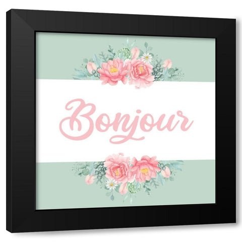 Mint Paris 4 Black Modern Wood Framed Art Print with Double Matting by Allen, Kimberly