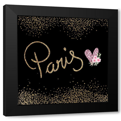 Paris 2 Black Modern Wood Framed Art Print with Double Matting by Allen, Kimberly
