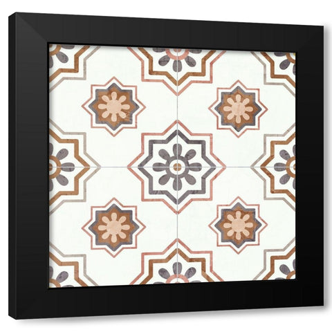 Washed Tiles 3 Black Modern Wood Framed Art Print by Allen, Kimberly