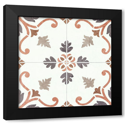Washed Tiles 1 Black Modern Wood Framed Art Print by Allen, Kimberly