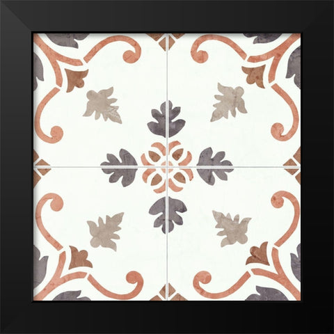 Washed Tiles 1 Black Modern Wood Framed Art Print by Allen, Kimberly