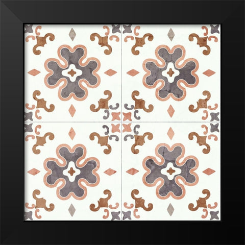 Washed Tiles 2 Black Modern Wood Framed Art Print by Allen, Kimberly