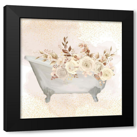 Wash Soak Relax 2 Fall Black Modern Wood Framed Art Print with Double Matting by Allen, Kimberly