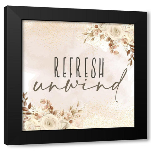 Wash Soak Relax 3 Fall Black Modern Wood Framed Art Print with Double Matting by Allen, Kimberly