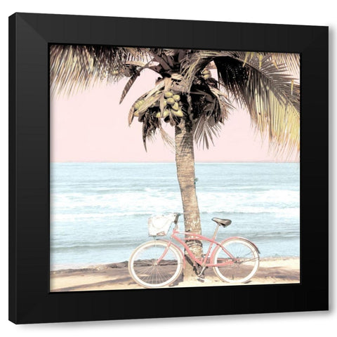 Peaceful Beach Ride Black Modern Wood Framed Art Print with Double Matting by Allen, Kimberly