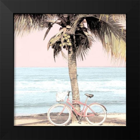 Peaceful Beach Ride Black Modern Wood Framed Art Print by Allen, Kimberly
