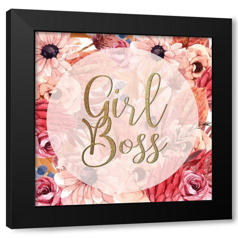 Girl Boss Fall 3 Black Modern Wood Framed Art Print by Allen, Kimberly