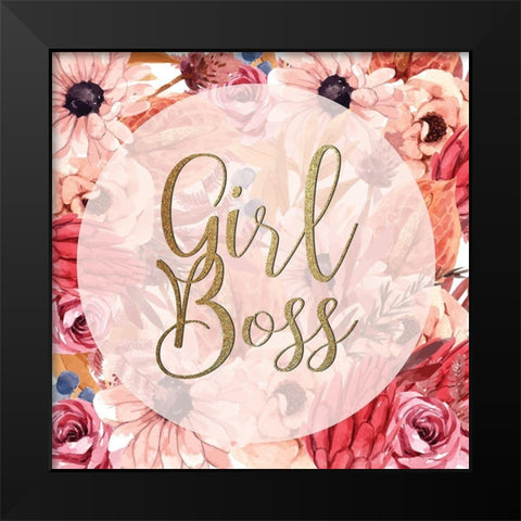 Girl Boss Fall 3 Black Modern Wood Framed Art Print by Allen, Kimberly