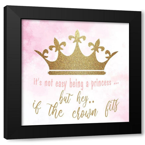 Princess Crown 1 Black Modern Wood Framed Art Print with Double Matting by Allen, Kimberly