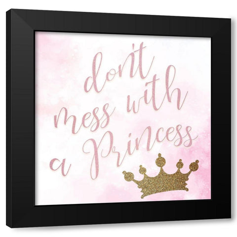 Princess Crown 2 Black Modern Wood Framed Art Print with Double Matting by Allen, Kimberly