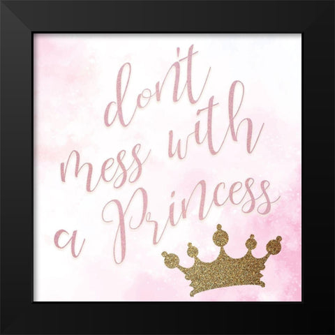 Princess Crown 2 Black Modern Wood Framed Art Print by Allen, Kimberly