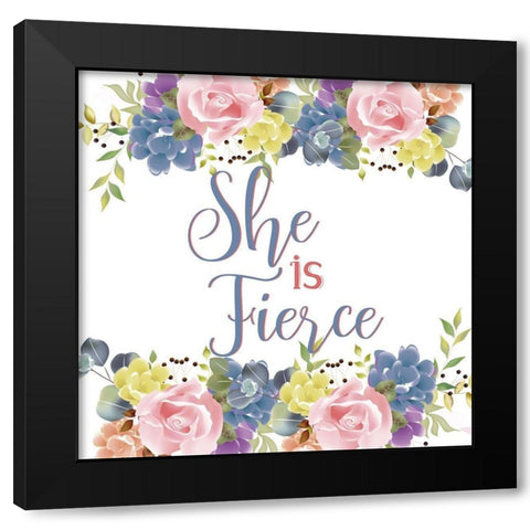 Unicorn Queen 3 Black Modern Wood Framed Art Print with Double Matting by Allen, Kimberly