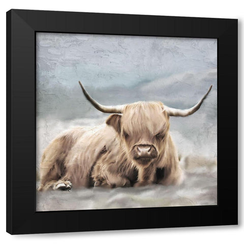 Highland Black Modern Wood Framed Art Print by Allen, Kimberly