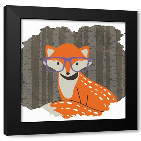 Forest Fun 1 Black Modern Wood Framed Art Print with Double Matting by Allen, Kimberly