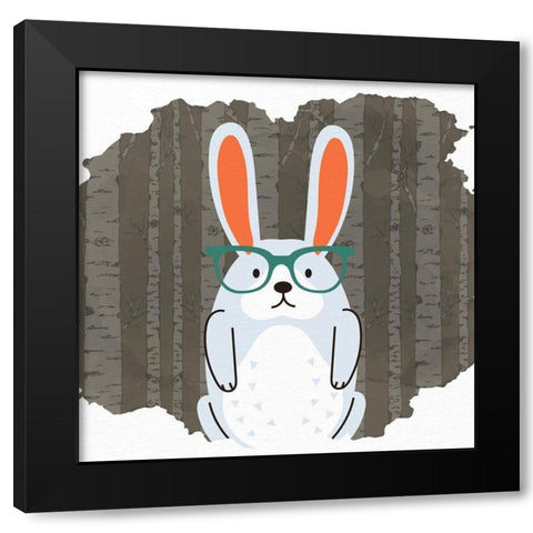 Forest Fun 3 Black Modern Wood Framed Art Print with Double Matting by Allen, Kimberly