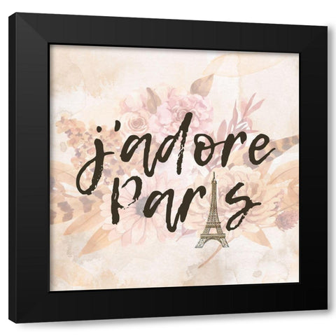 Paris Fall Blooms 2 Black Modern Wood Framed Art Print with Double Matting by Allen, Kimberly