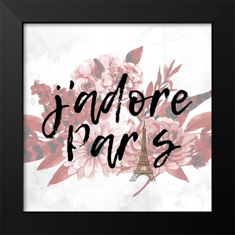 Paris Fall Blooms 2 v2 Black Modern Wood Framed Art Print by Allen, Kimberly