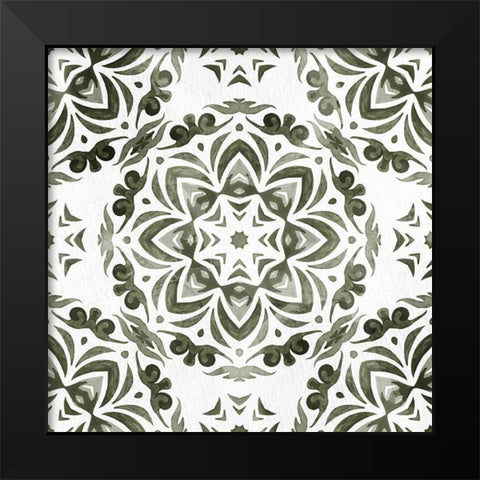 Warm Tile 2 Black Modern Wood Framed Art Print by Allen, Kimberly