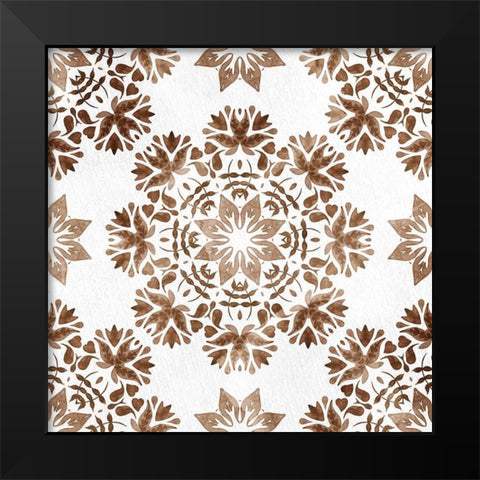 Warm Tile 3 Black Modern Wood Framed Art Print by Allen, Kimberly