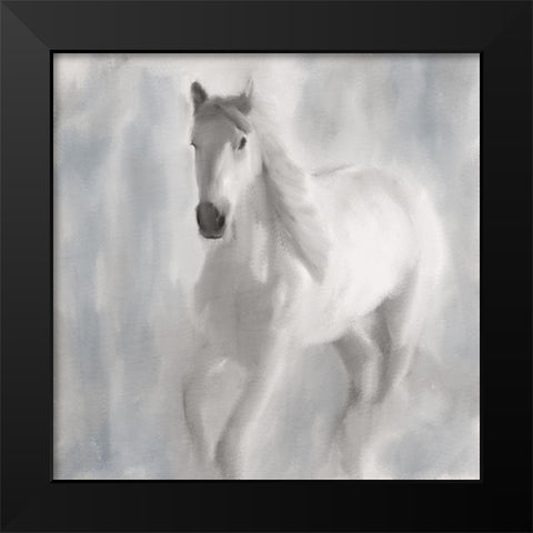 White Black Modern Wood Framed Art Print by Allen, Kimberly