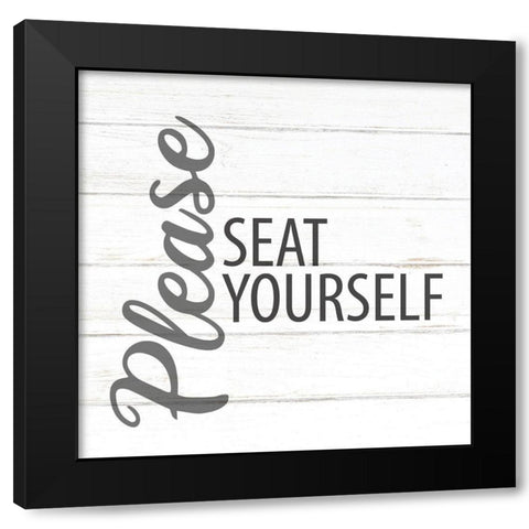 Please Seat Black Modern Wood Framed Art Print with Double Matting by Allen, Kimberly