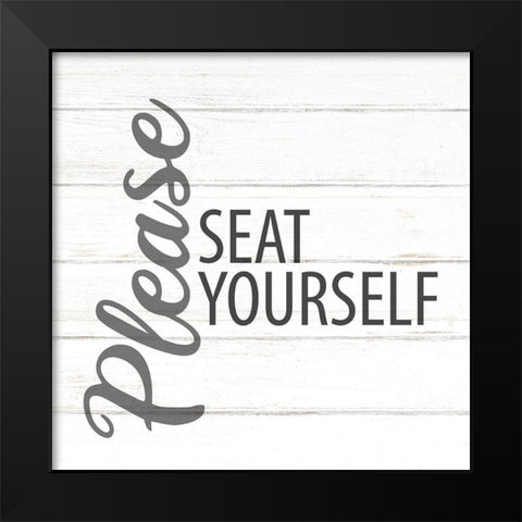 Please Seat Black Modern Wood Framed Art Print by Allen, Kimberly