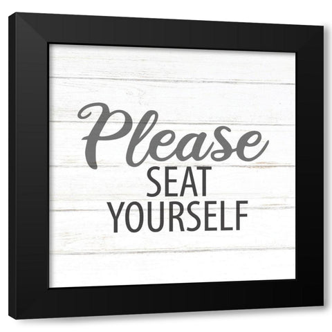 Please Seat 2 Black Modern Wood Framed Art Print with Double Matting by Allen, Kimberly