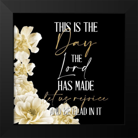 He Will Take Care 1 Square Black Modern Wood Framed Art Print by Allen, Kimberly