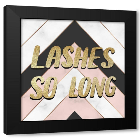 Lashes 3 Black Modern Wood Framed Art Print by Allen, Kimberly