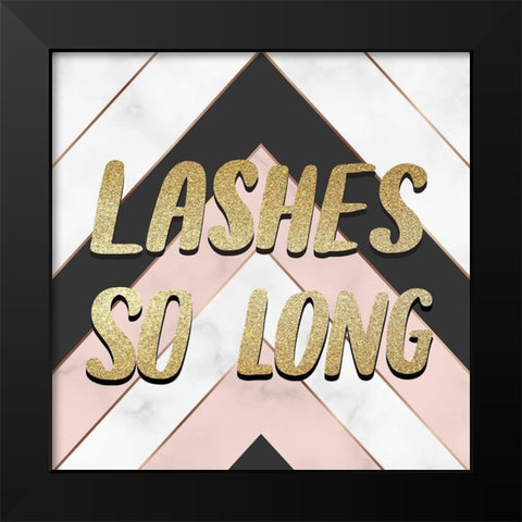 Lashes 3 Black Modern Wood Framed Art Print by Allen, Kimberly