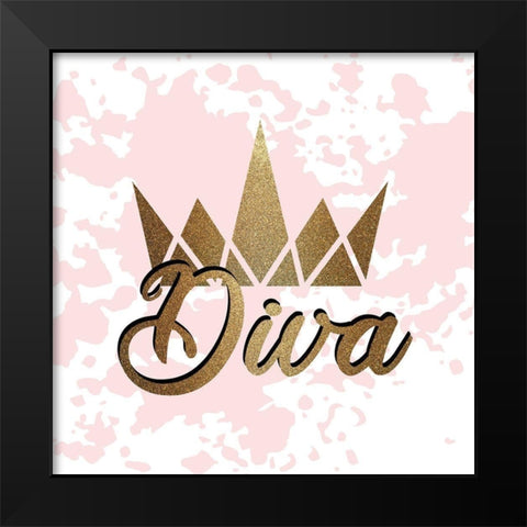Hello Diva 2 Black Modern Wood Framed Art Print by Allen, Kimberly