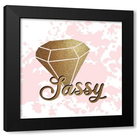 Hello Diva 3 Black Modern Wood Framed Art Print by Allen, Kimberly