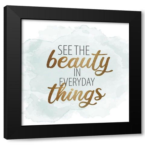 Gratitude Enough 2 Black Modern Wood Framed Art Print by Allen, Kimberly