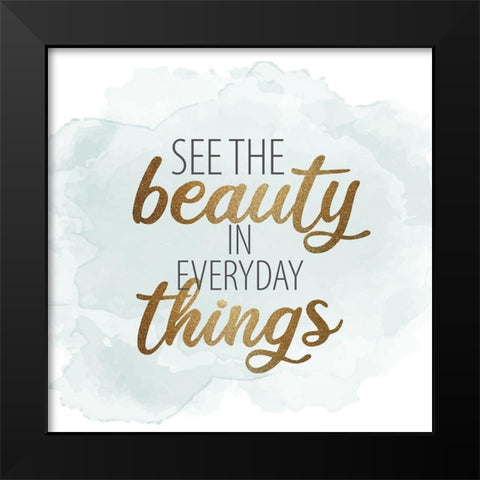 Gratitude Enough 2 Black Modern Wood Framed Art Print by Allen, Kimberly