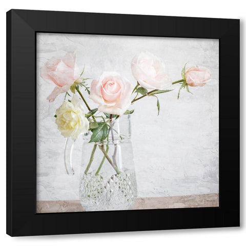 Glass Vase Black Modern Wood Framed Art Print by Allen, Kimberly