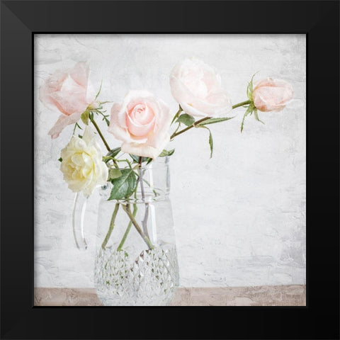 Glass Vase Black Modern Wood Framed Art Print by Allen, Kimberly