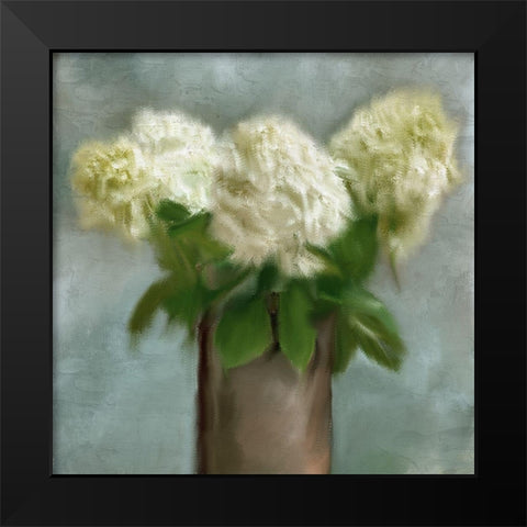 Hydrangeas Black Modern Wood Framed Art Print by Allen, Kimberly