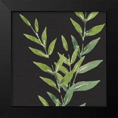 Black Greens 1 Black Modern Wood Framed Art Print by Allen, Kimberly