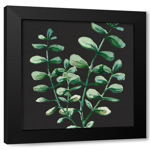 Black Greens 3 Black Modern Wood Framed Art Print with Double Matting by Allen, Kimberly
