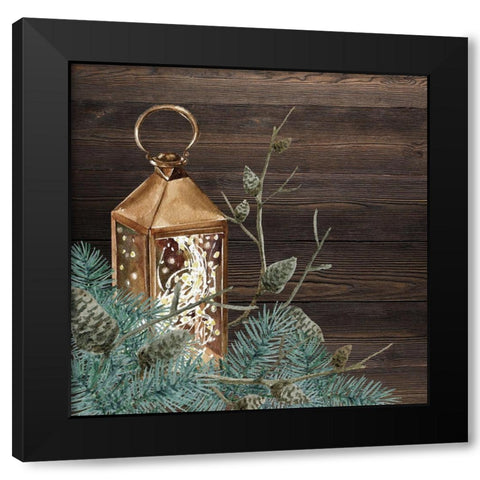 Winter Owl Blues 2 Black Modern Wood Framed Art Print with Double Matting by Allen, Kimberly