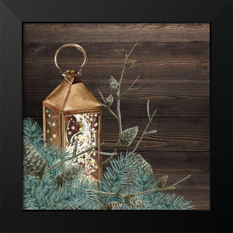 Winter Owl Blues 2 Black Modern Wood Framed Art Print by Allen, Kimberly