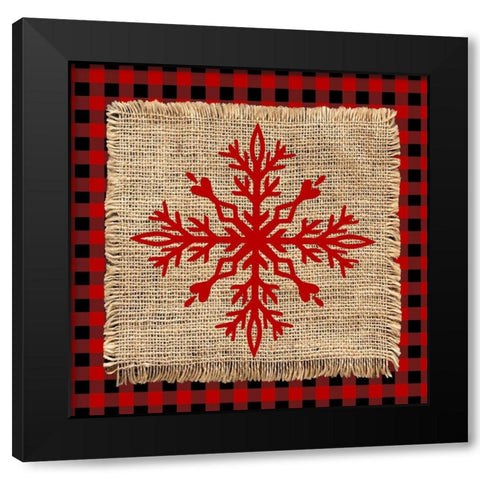 Snowflake Winter 1 V2 Black Modern Wood Framed Art Print by Allen, Kimberly