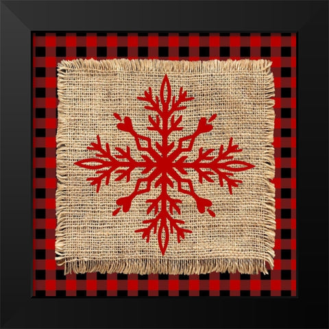 Snowflake Winter 1 V2 Black Modern Wood Framed Art Print by Allen, Kimberly