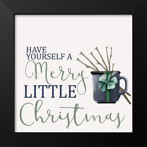 Little Christmas Black Modern Wood Framed Art Print by Allen, Kimberly